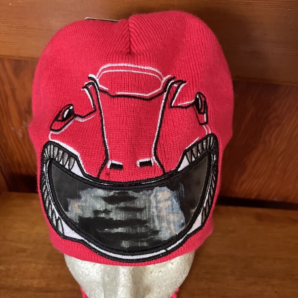 Mighty Morphin Power Rangers Peruvian Beanie Hat 20th Anniversary RED